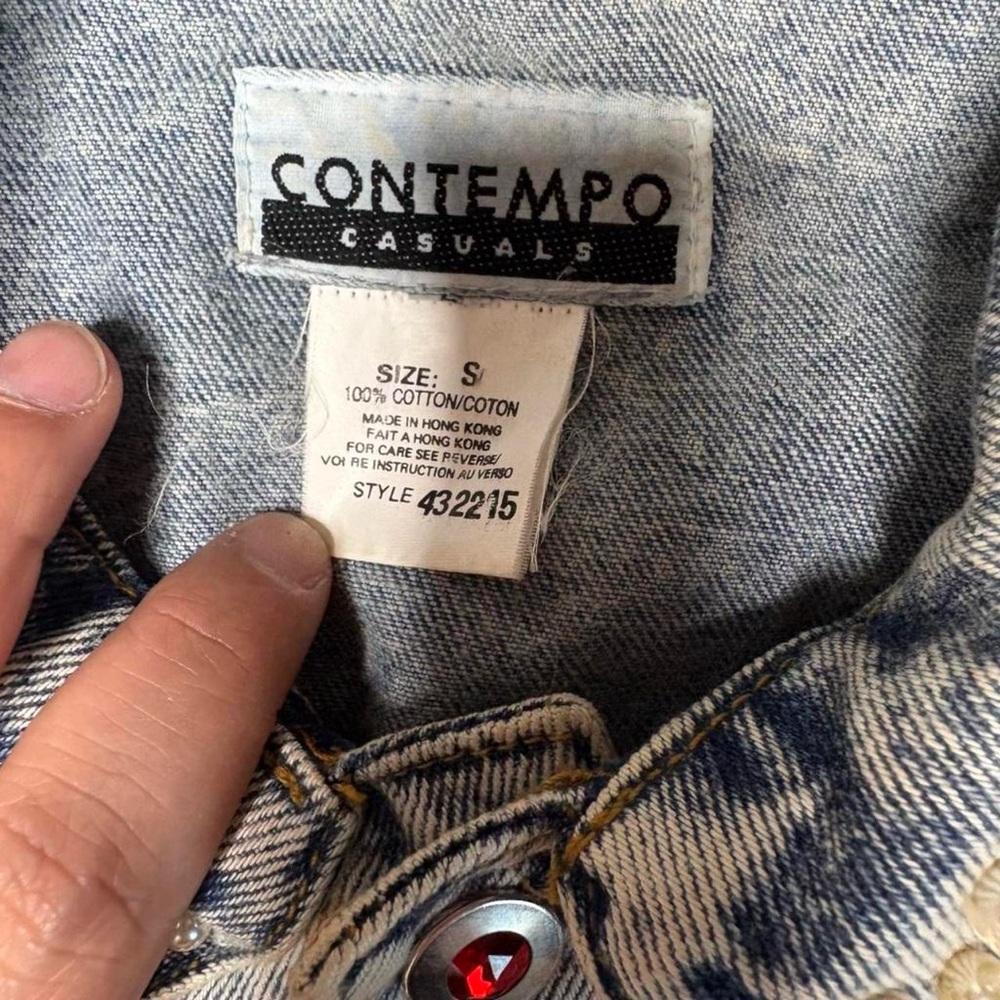 Embellished Blue Jean Jacket - Picture 3 of 5